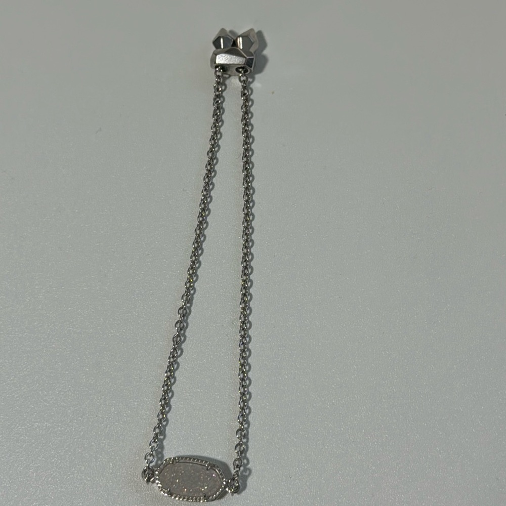 Kendra Scott Silver Iridescent Drusy Elaina Bracelet